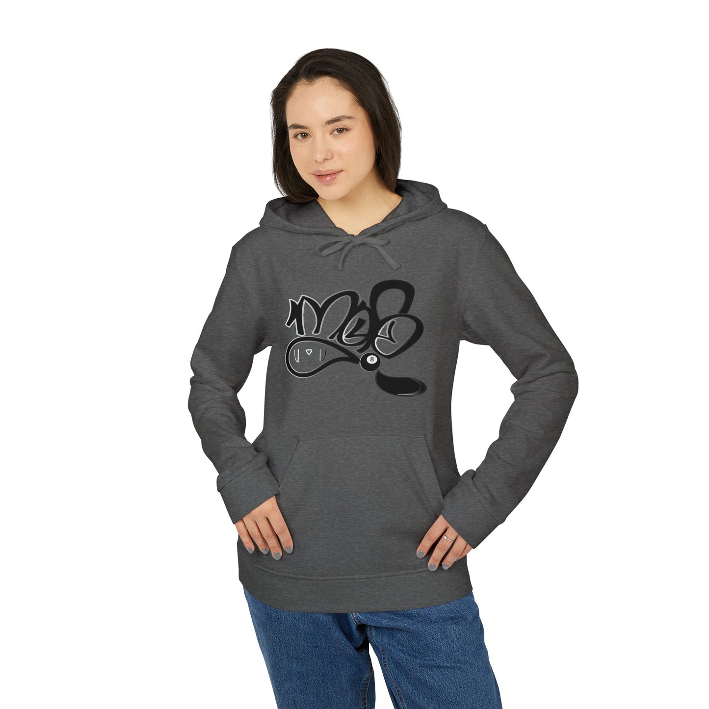 Unisex Fleece Hoodie with Bold Graphic Design