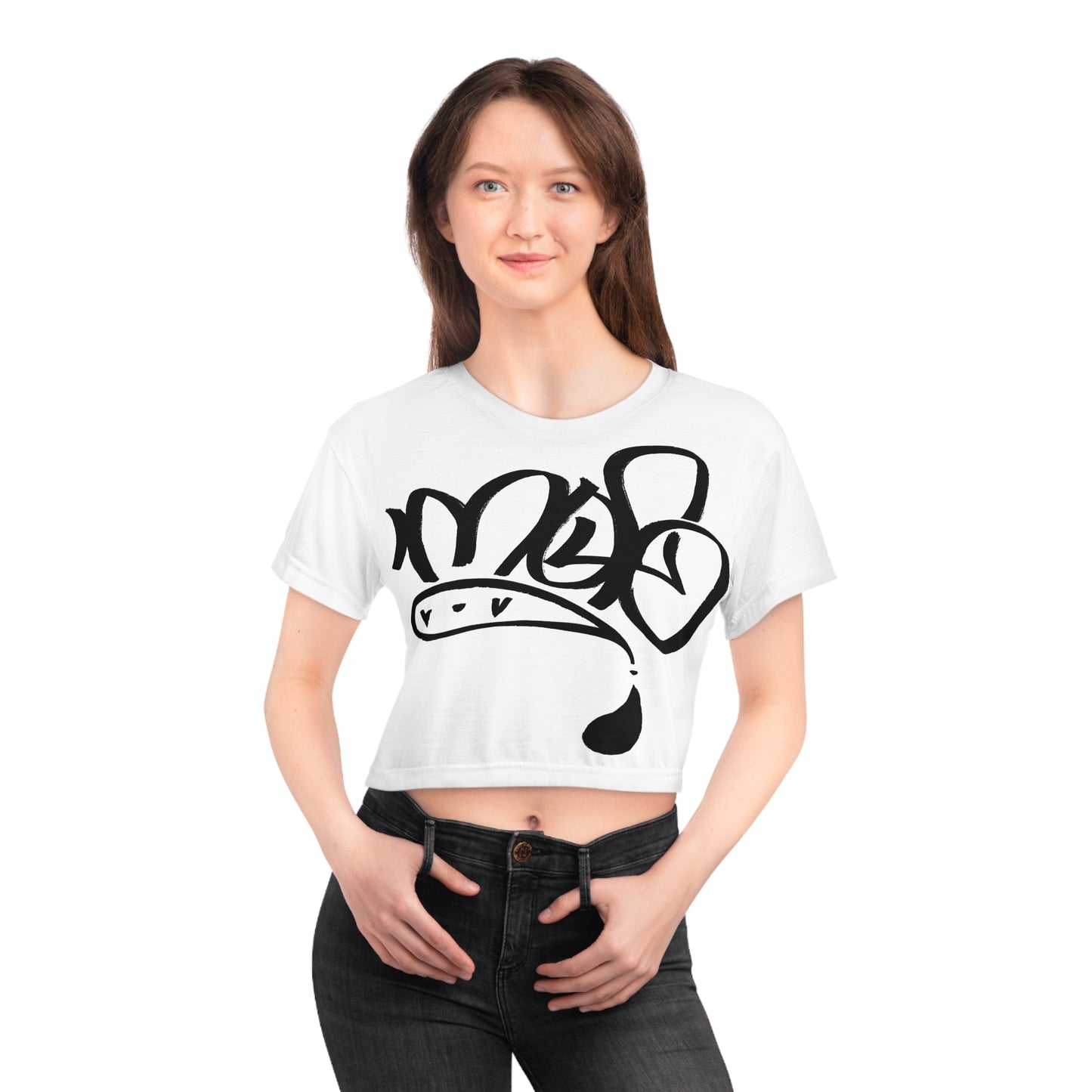 Mofologo graffiti crop tee