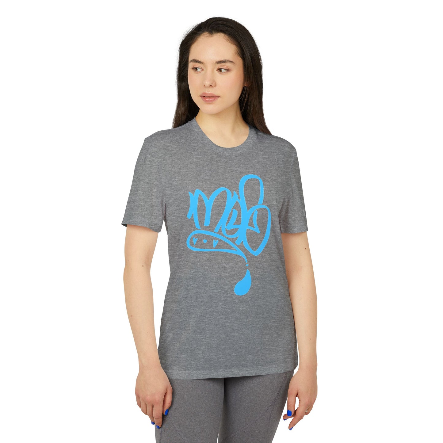 Adidas Graffiti Sport T-Shirt, Unisex Athletic Tee, Streetwear Gift, Activewear for Fitness, Urban Style Apparel, Trendy Workout Top