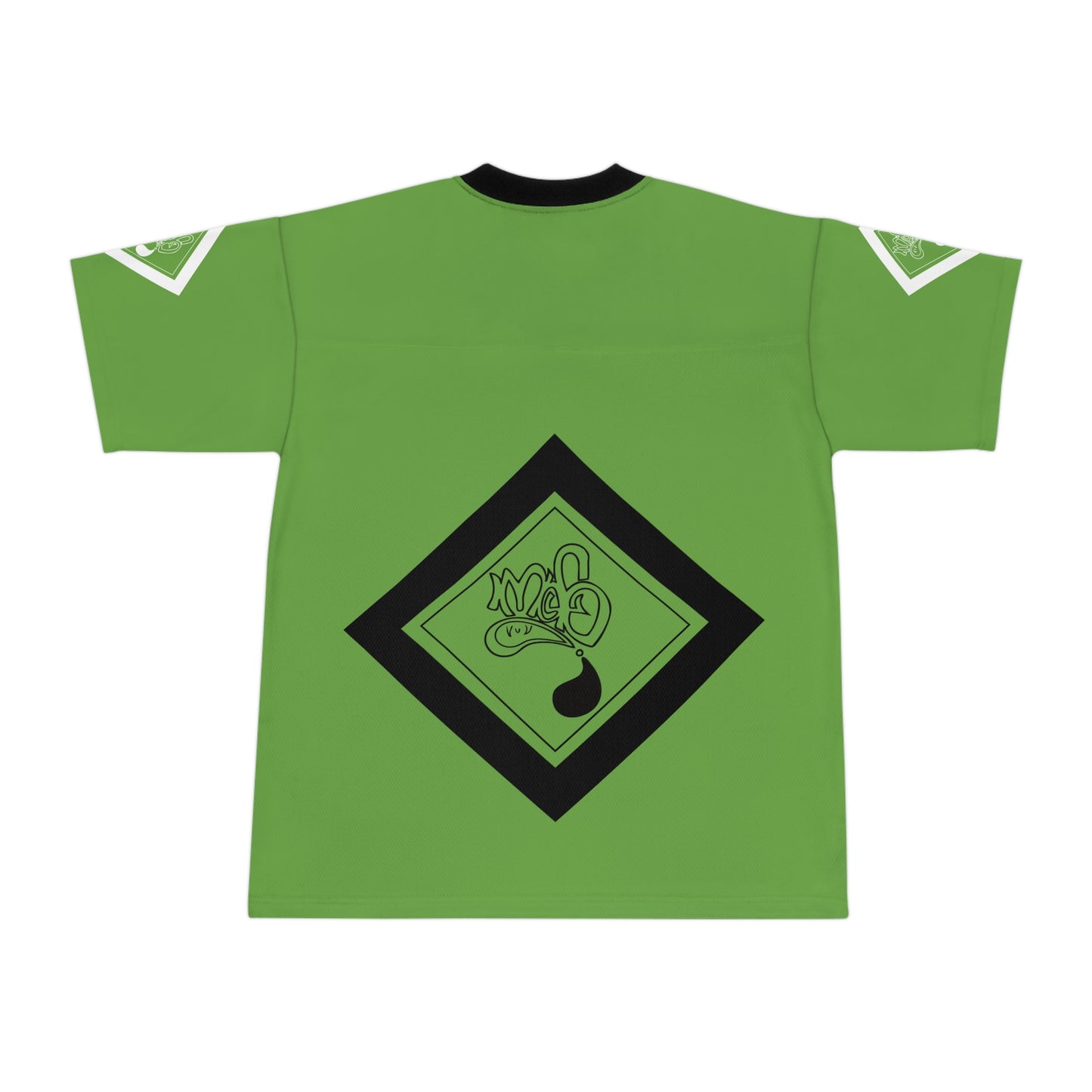 Green Graffiti Football Jersey — Streetwear mofo snake diamond combo
