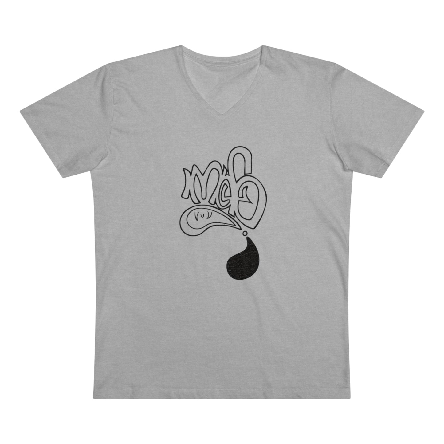Stylish V-Neck Tee with Artistic Design, Casual Men's Fashion, Graphic Shirt for Everyday Wear, Trendy Outfit, Gift for Him