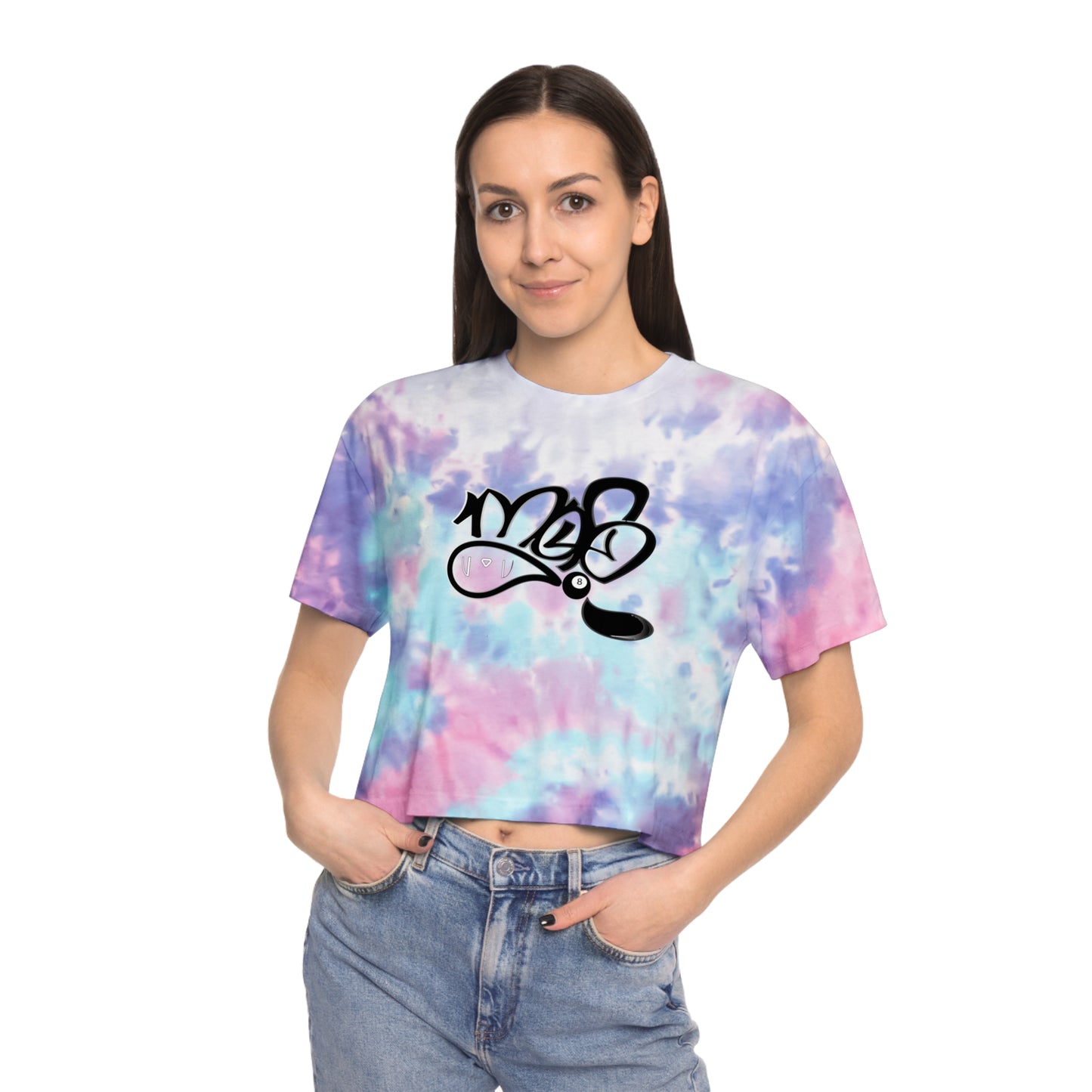 Women's Tie-Dye Crop Tee | Trendy Summer Top, Casual Streetwear, Gift for Her, Festival Attire, Hand-Dyed Fashion