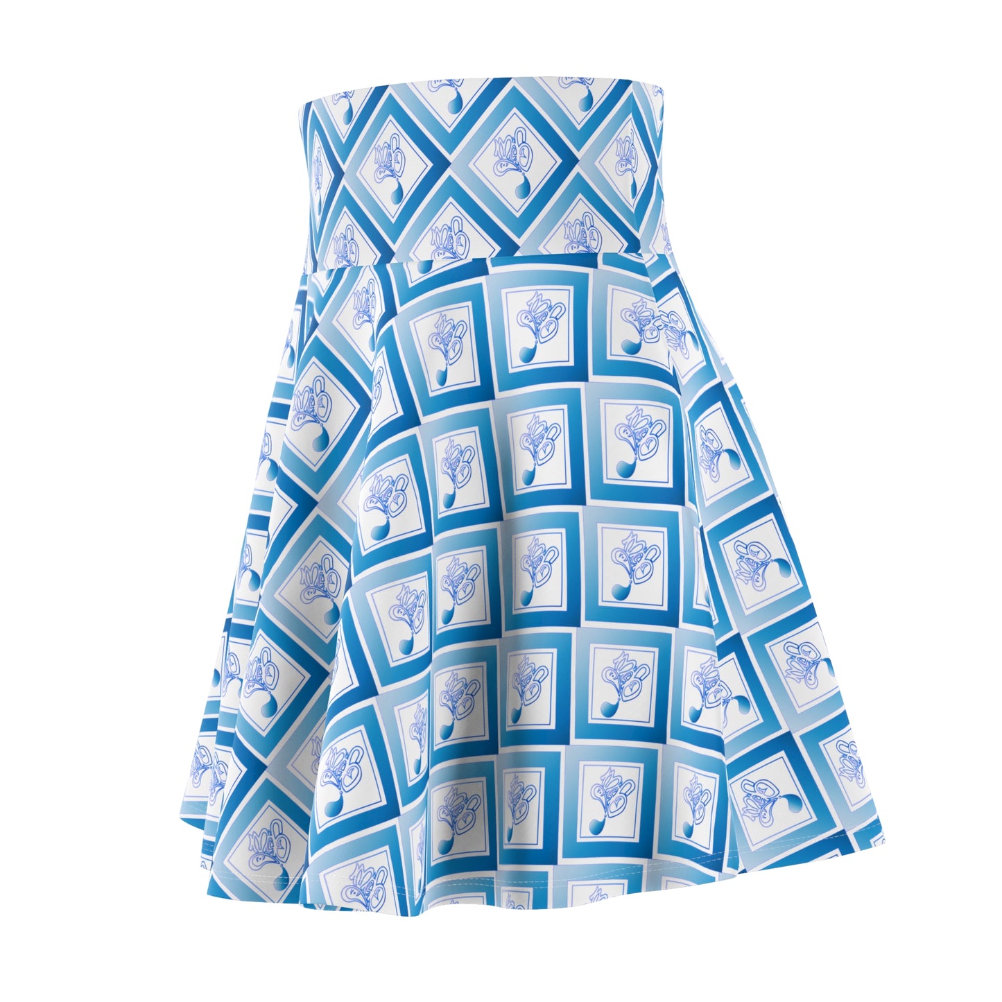 Women's AOP Skater Skirt, Vintage Style Skirt, Casual Wear, Stylish Cocktail Dress, Spring Fashion Outfit, Elegant Twirl Skirt