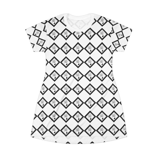 Stylish Graphic T-Shirt Dress, Casual Summer Fashion, Trendy Loungewear, Party Dress, Gift for Her