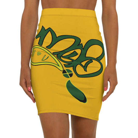Vibrant Lemon-Inspired Women's Pencil Skirt, Stylish Midi Skirt, Trendy Summer Fashion, Perfect Gift for Her, Statement Piece