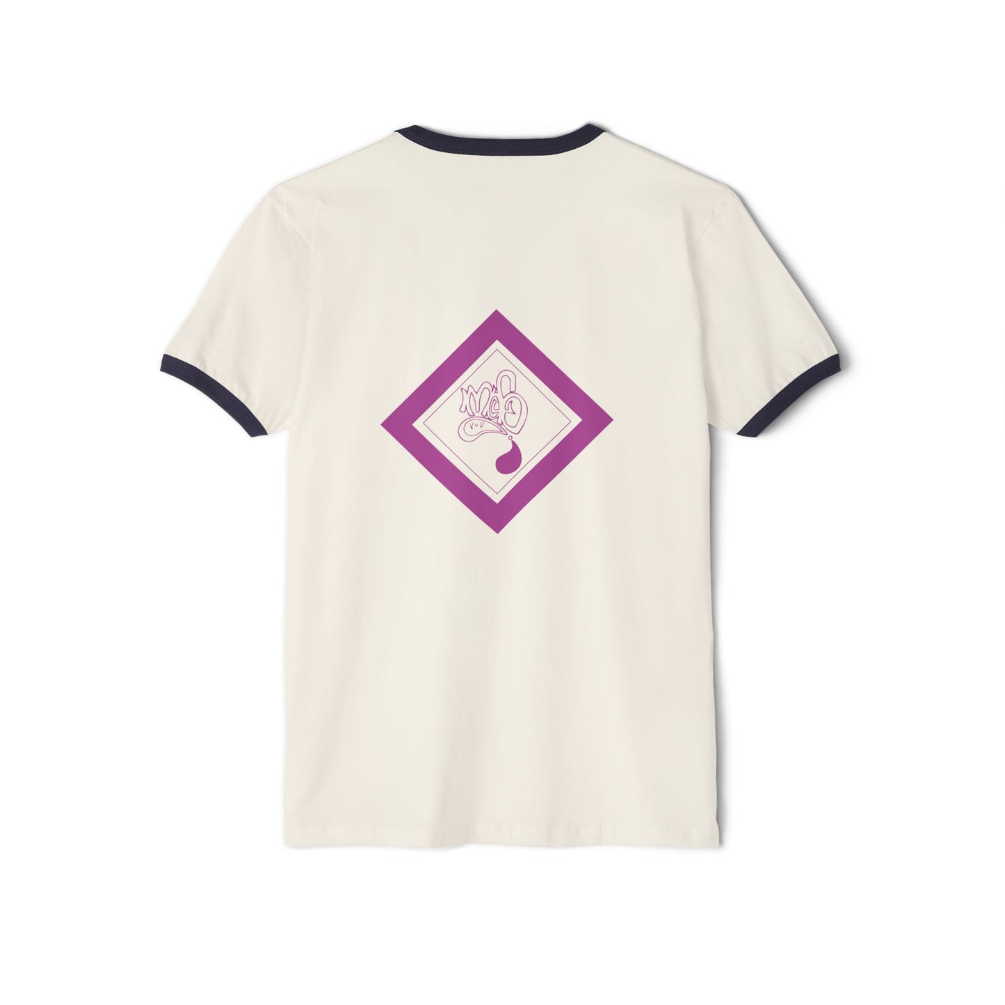 Trendy Unisex Cotton Ringer T-Shirt with Artistic Design, Casual Wear, Gift for Artists, Birthday Present, Summer Fashion