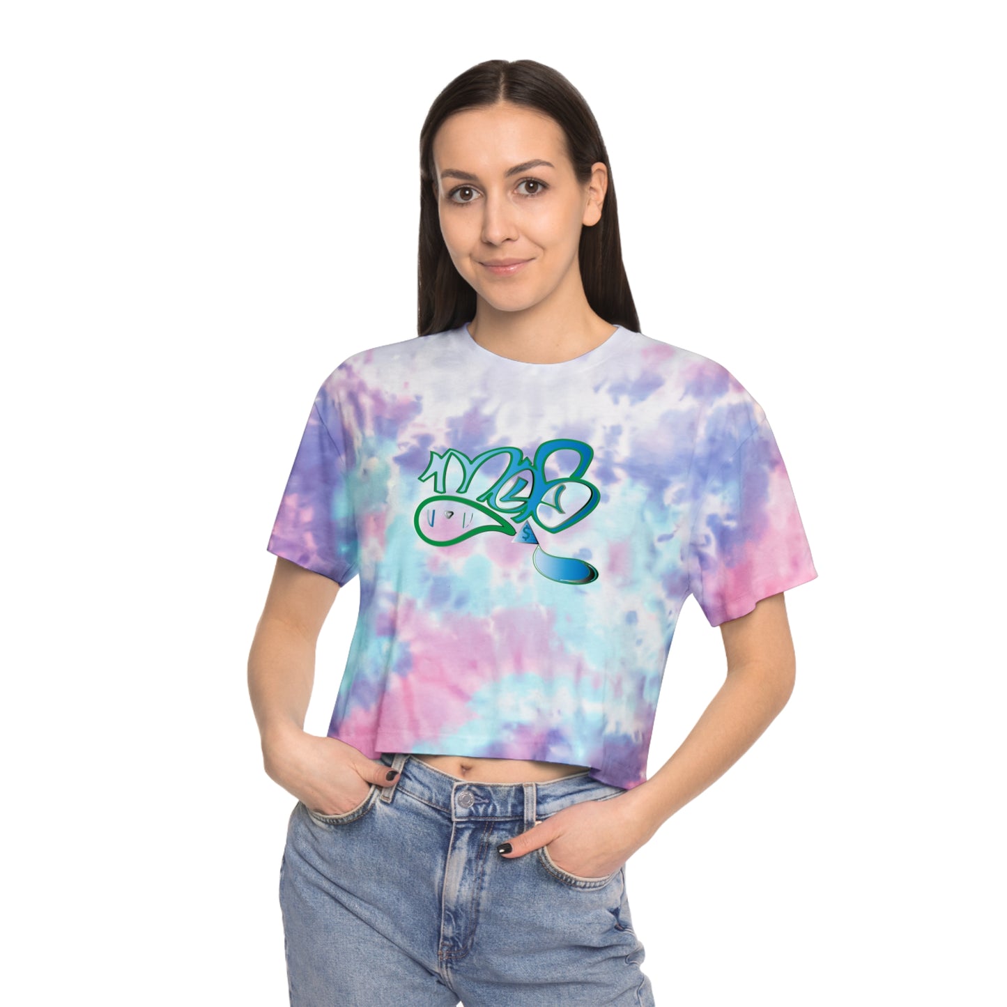 Women's Tie-Dye Crop Tee - Chic Summer Style, Boho Vibe, Casual Weekend Wear, Festival Fashion, Vacation Essential