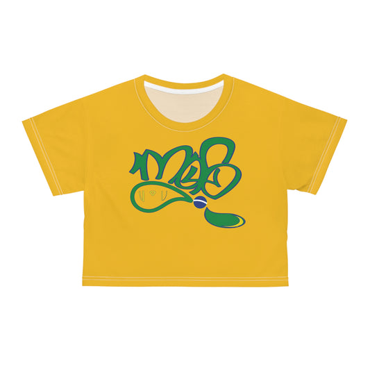 Vibrant Graphic Crop Tee, Casual Streetwear Top, Summer Fashion Statement, Perfect for Festivals and Parties