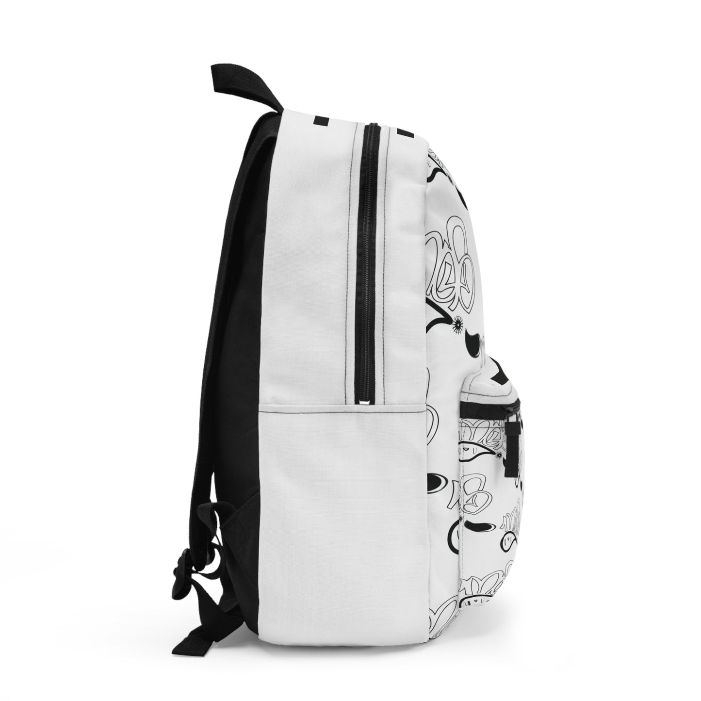 Stylish Graffiti Backpack - Trendy Daypack for School, Travel, Art Lovers, Unique Gift Idea, Fashionable Backpack