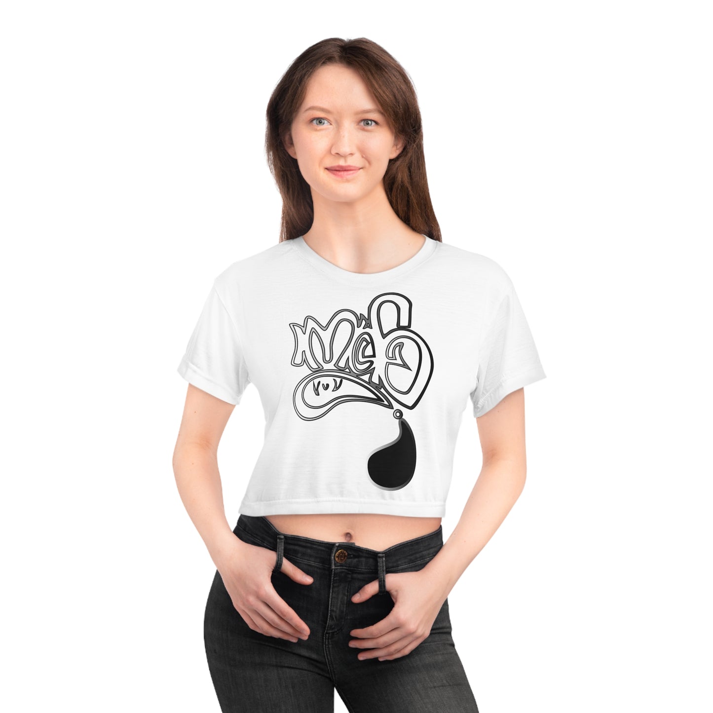 Stylish Graffiti Crop Tee for Trendsetters, Edgy Summer Top, Urban Fashion, Streetwear Essential, Birthday Gift