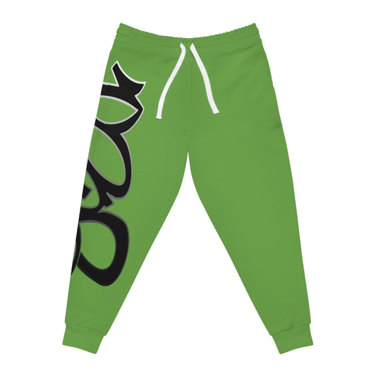 Athletic Joggers (AOP) green mofo snake logo