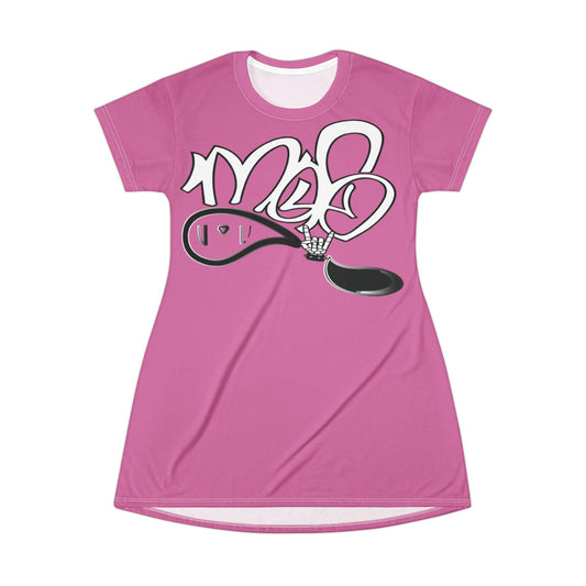 Vibrant Graffiti T-Shirt Dress, Streetwear Fashion, Casual Summer Outfit, Unique Gift for Her, Trendy Graphic Dress