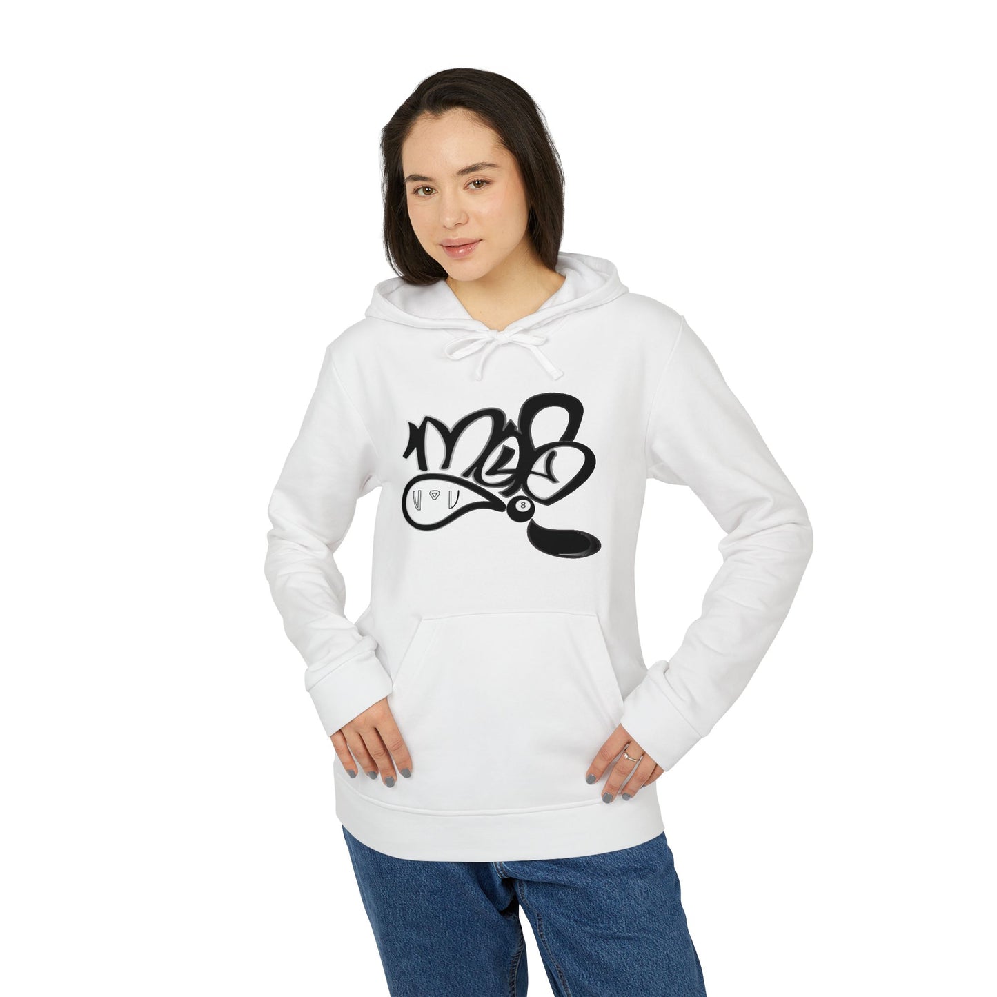 Unisex Fleece Hoodie with Bold Graphic Design