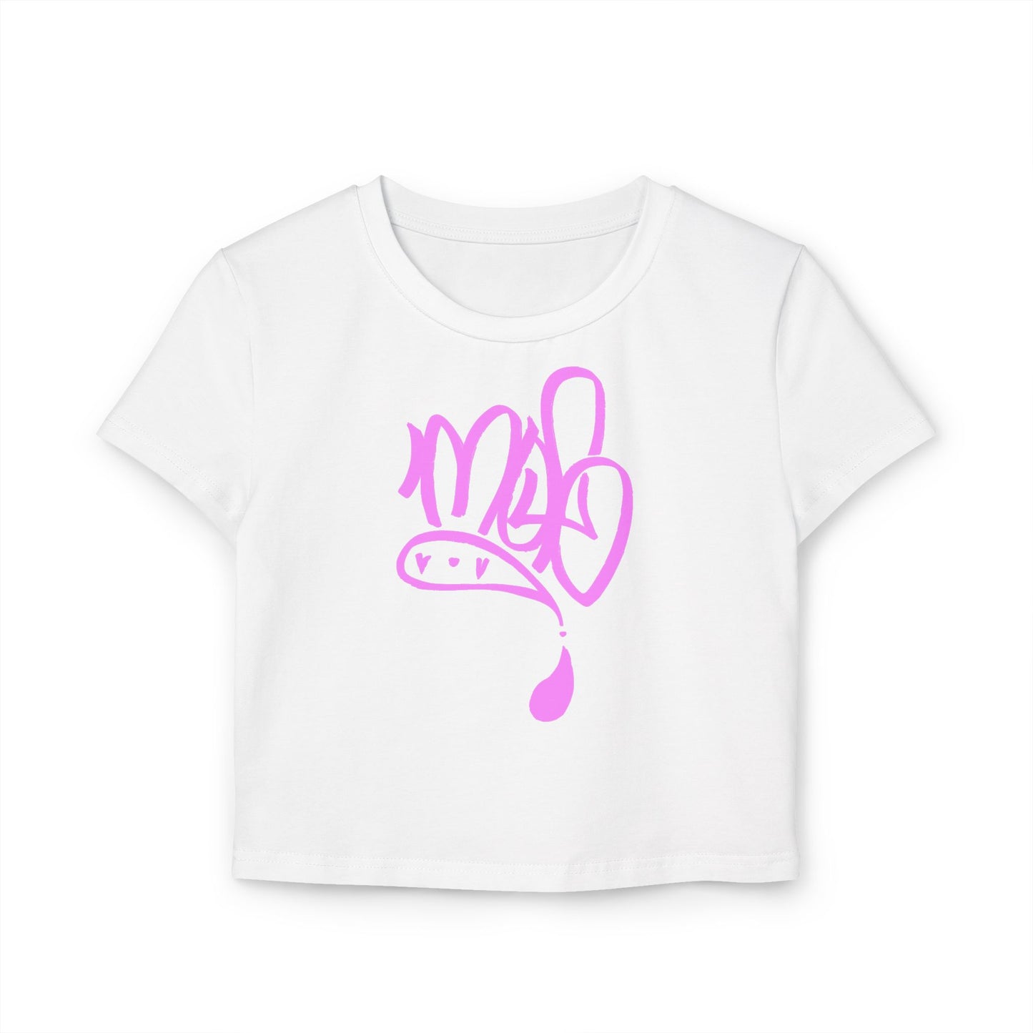 Trendy Women's Baby Tee with Pink Design - Stylish Crop Top, Casual Wear, Gift for Her, Birthday Tee, Summer Fashion