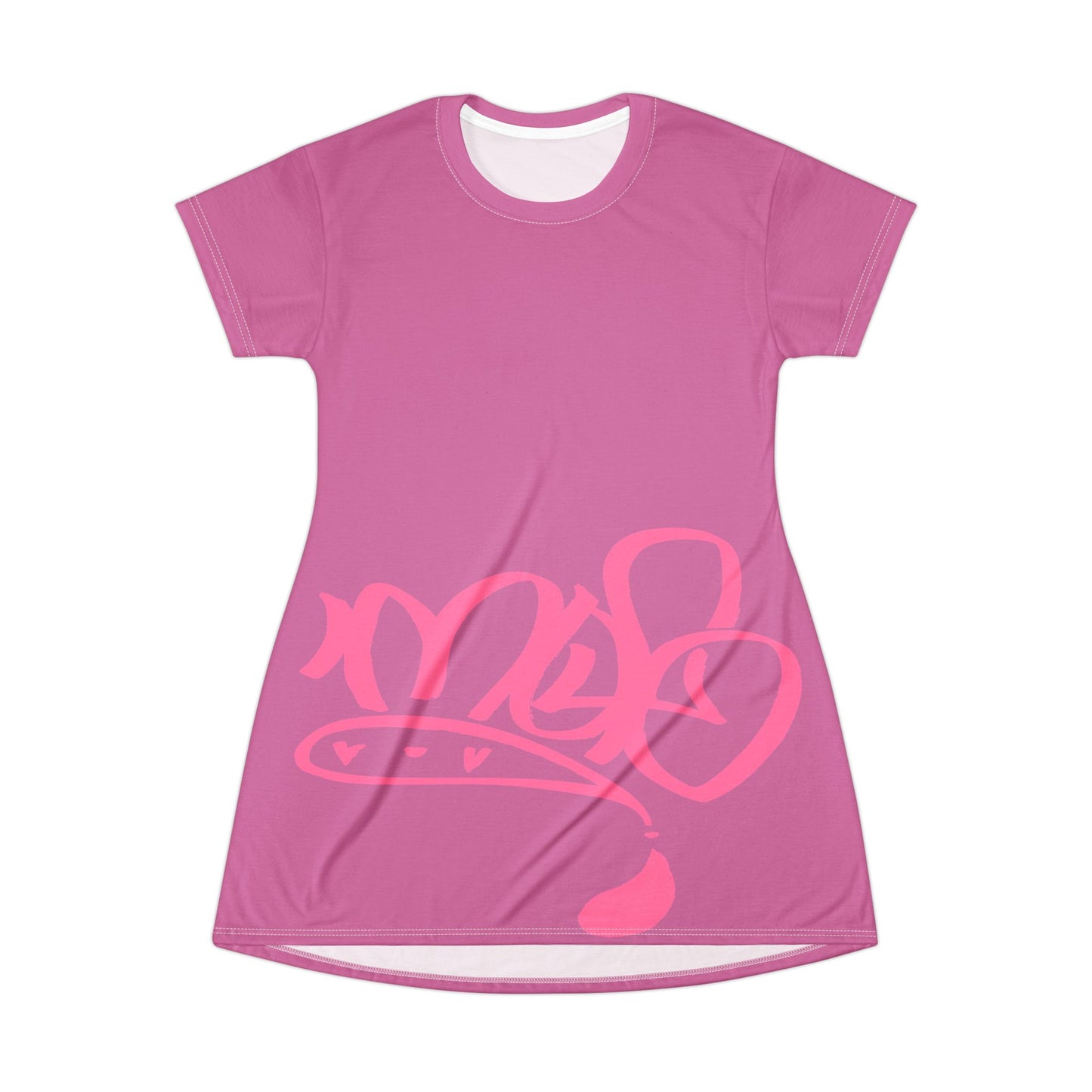 pink mofo logo low T-shirt dress pink