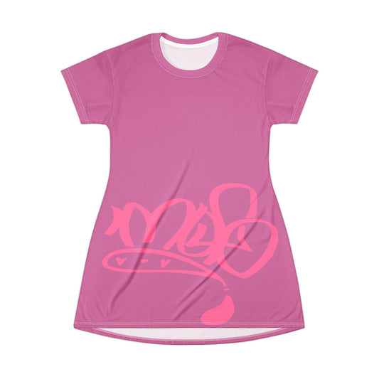 pink mofo logo low T-shirt dress pink