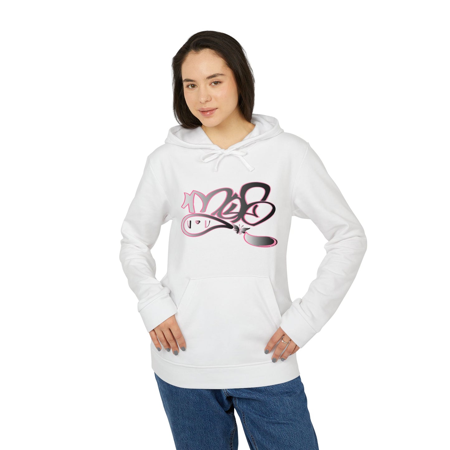 Stylish Unisex Fleece Hoodie with Trendy Graphic Design