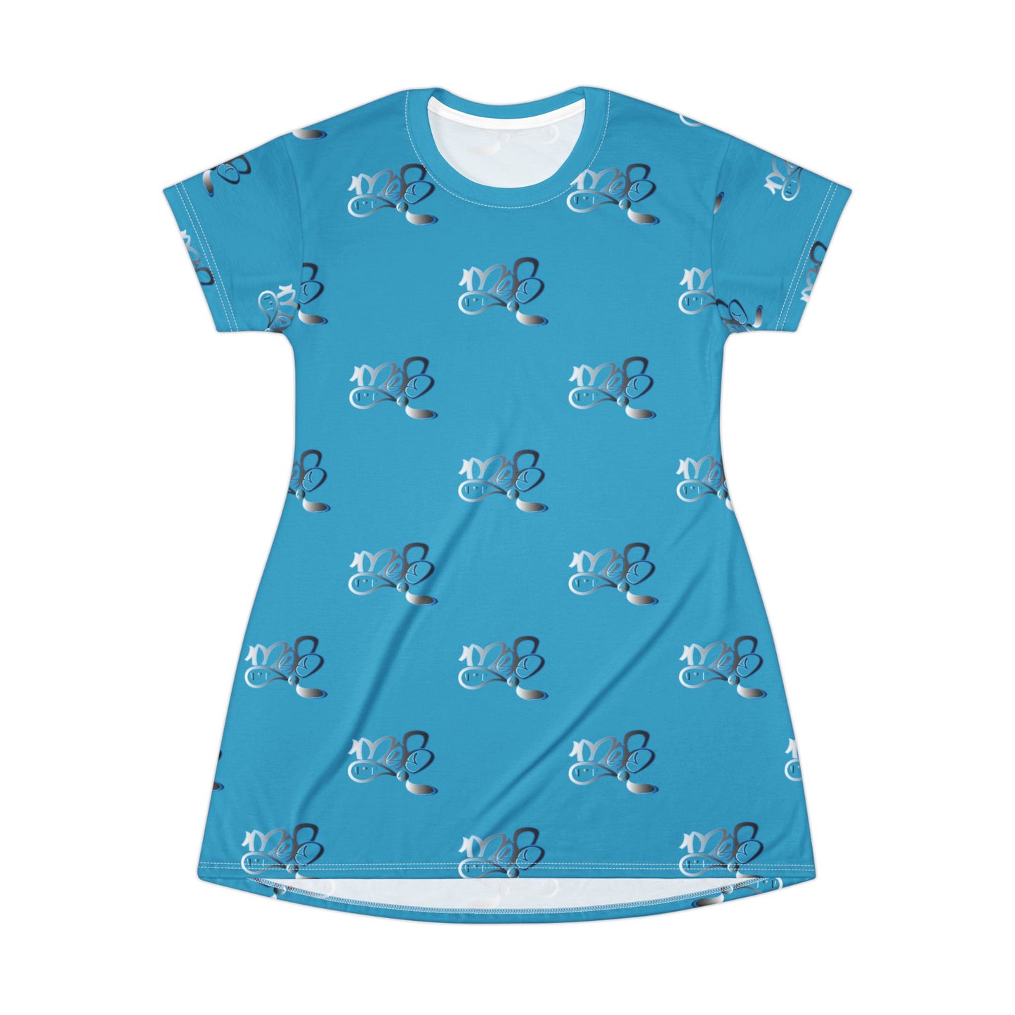 Scissors Pattern T-Shirt Dress for Creative Souls