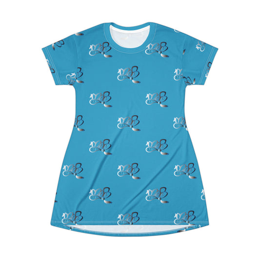 Scissors Pattern T-Shirt Dress for Creative Souls