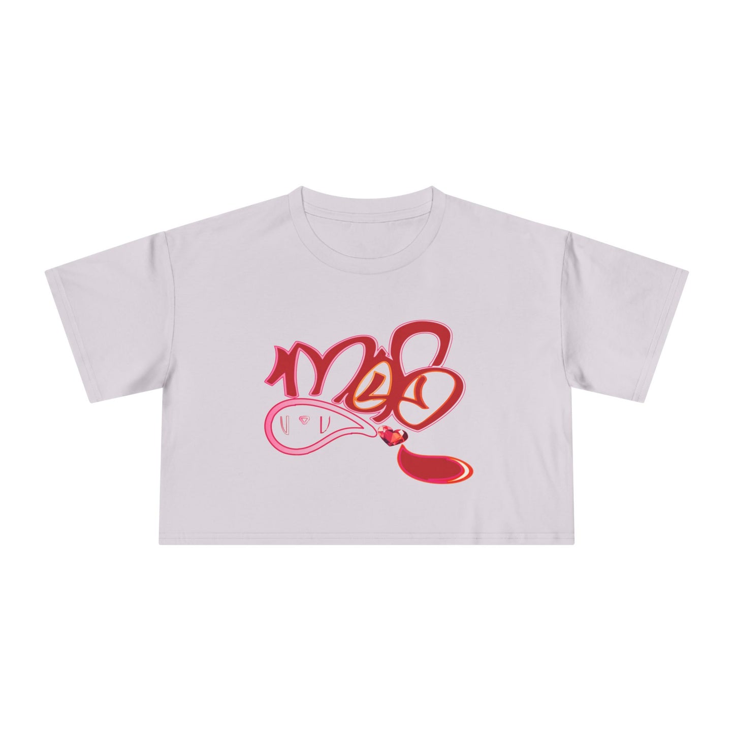 Crop Tee — mofo gem heart logo