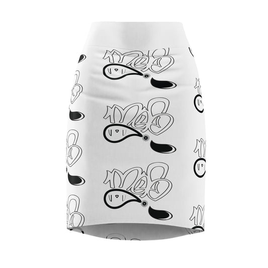 Stylish Graffiti Pencil Skirt, Trendy Women’s Skirt, Fashionable AOP Skirt, Streetwear Skirt, Casual Skirt for Parties, Unique Gift for Her