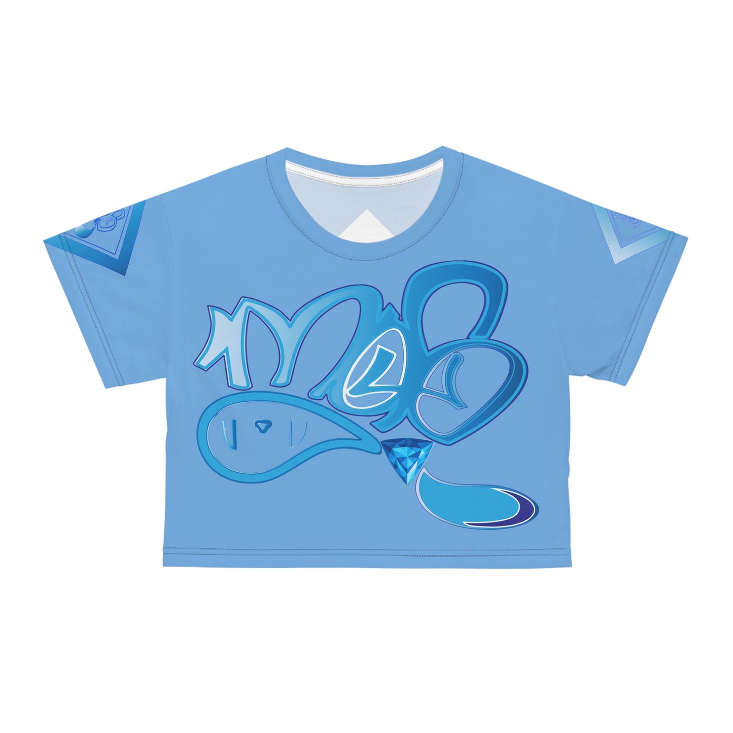 mofo water gem diamond combo crop-tee
