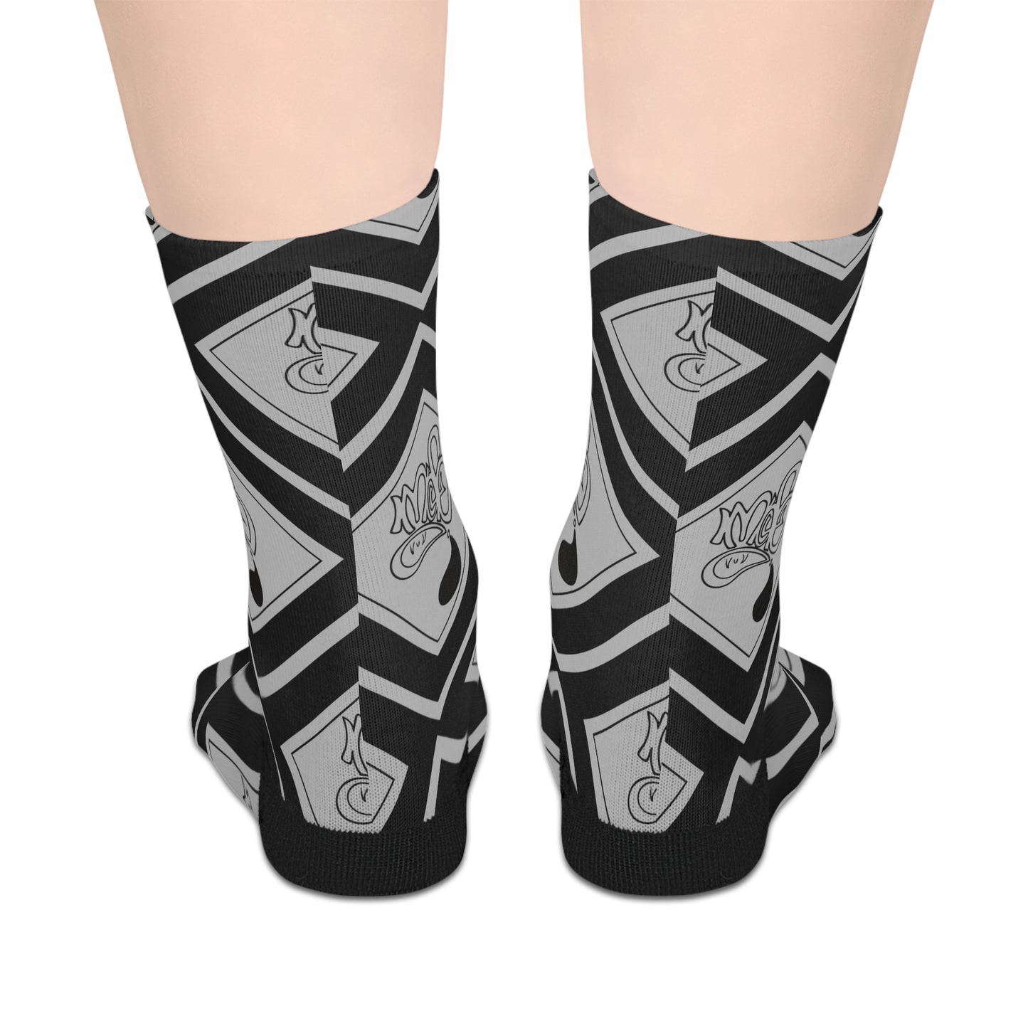 Stylish Mid-Length Socks with Unique Graphic Design, Casual Socks, Fashionable Footwear, Gift for Him/Her, Everyday Wear, Trendy Accessories