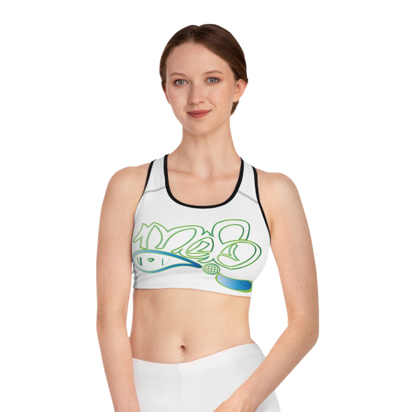 mofo globe logo Sports Bra
