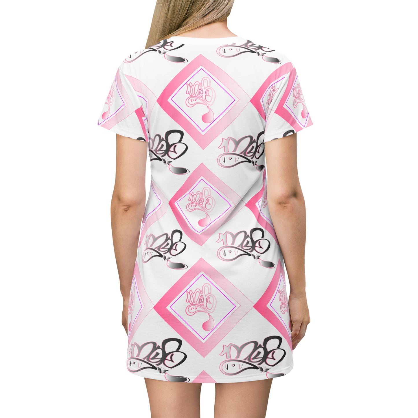 Sharp butterfly diamond mofo logo combo tshirt dress