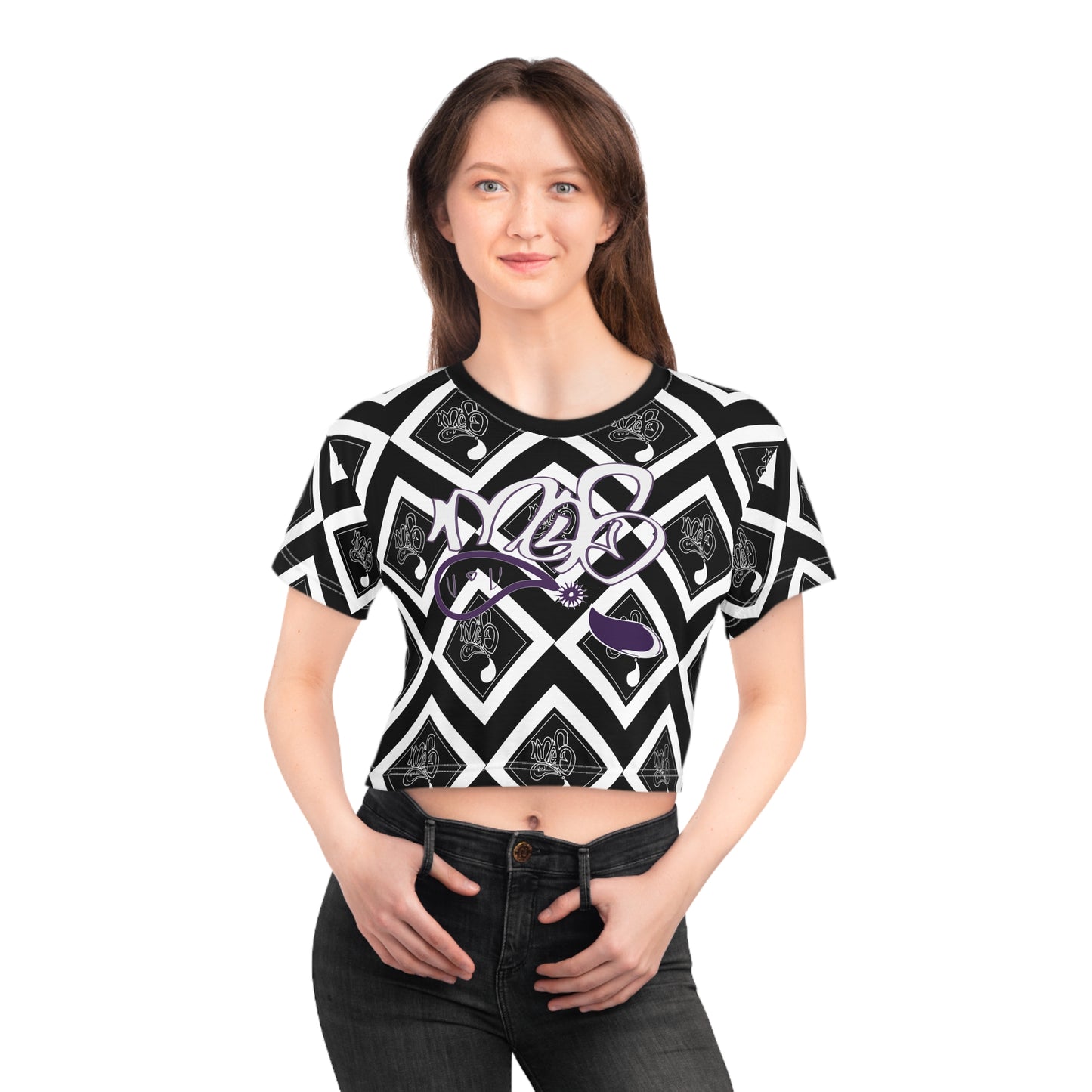 Stylish Graphic Crop Tee, Trendy Summer Top, Music-Inspired Apparel, Comfortable Streetwear, Edgy Fashion Statement