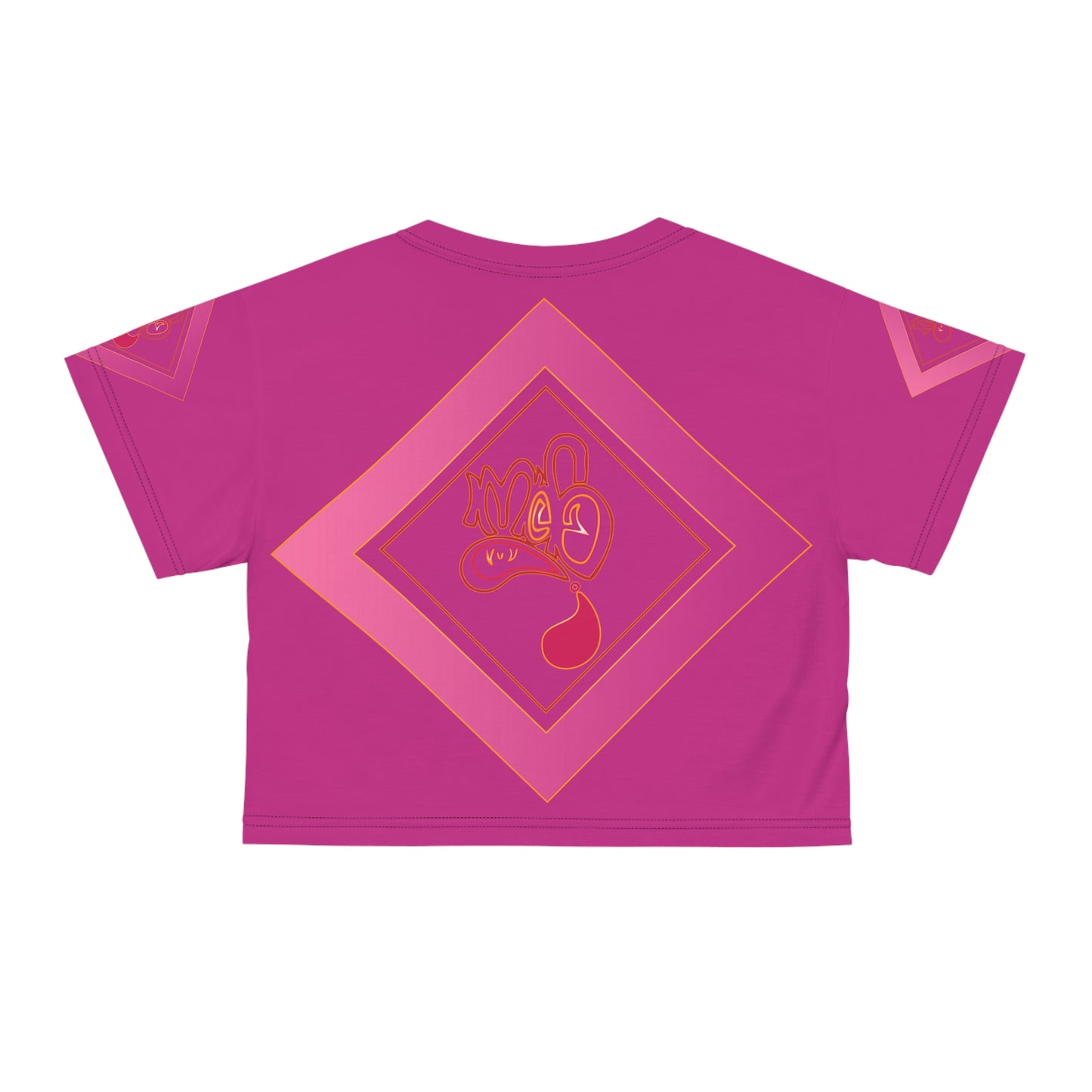 mofo gem heart diamond combo crop tee