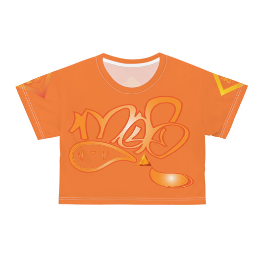 mofo fire gem logo diamond combo crop tee