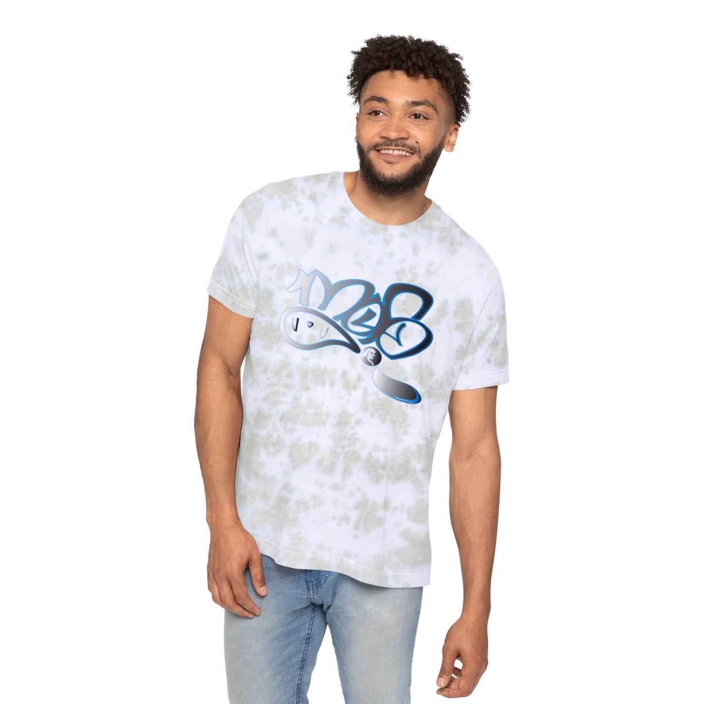 Unisex Tie-Dyed Graphic T-Shirt - Unique Streetwear Vibe