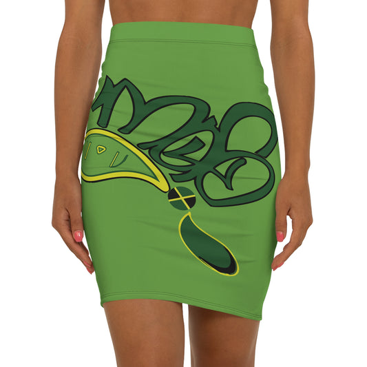 Chic Graphic Pencil Skirt, Stylish Women's Skirt, Casual or Party Wear, Summer Fashion, Vibrant Street Style