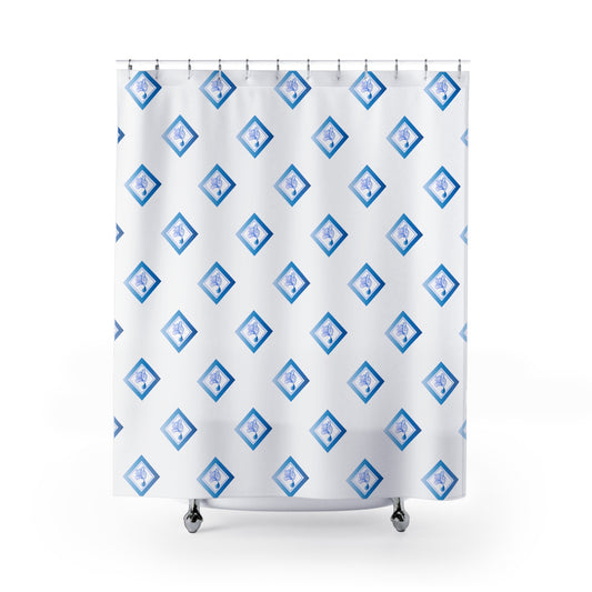 Elegant Diamond Pattern Shower Curtains | Bathroom Decor, Home Essentials, Gift Ideas, Modern Design, Stylish Bathroom Accessories