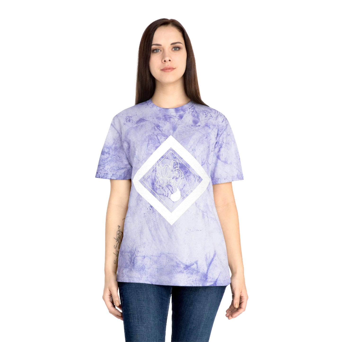 Color Blast unisex diamond mofo logo white