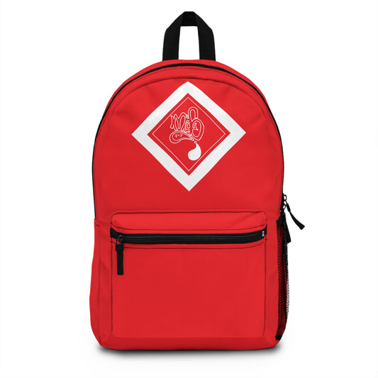 Vibrant Red Backpack with Artistic Design, Stylish School Bag, Everyday Essentials, Gift for Teens, Trendy Travel Gear