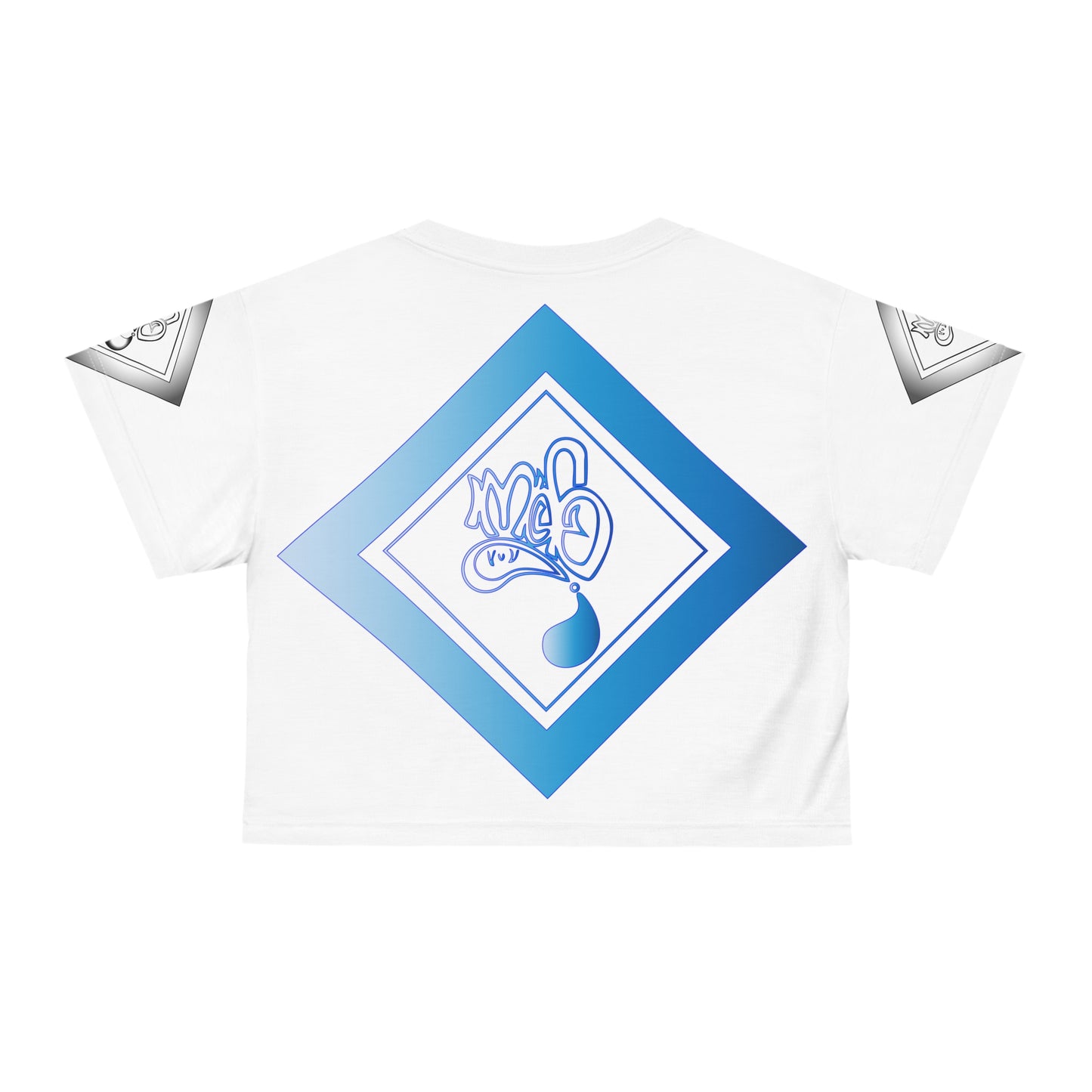 mofo Benjamin Franklin logo diamond combo white crop tee