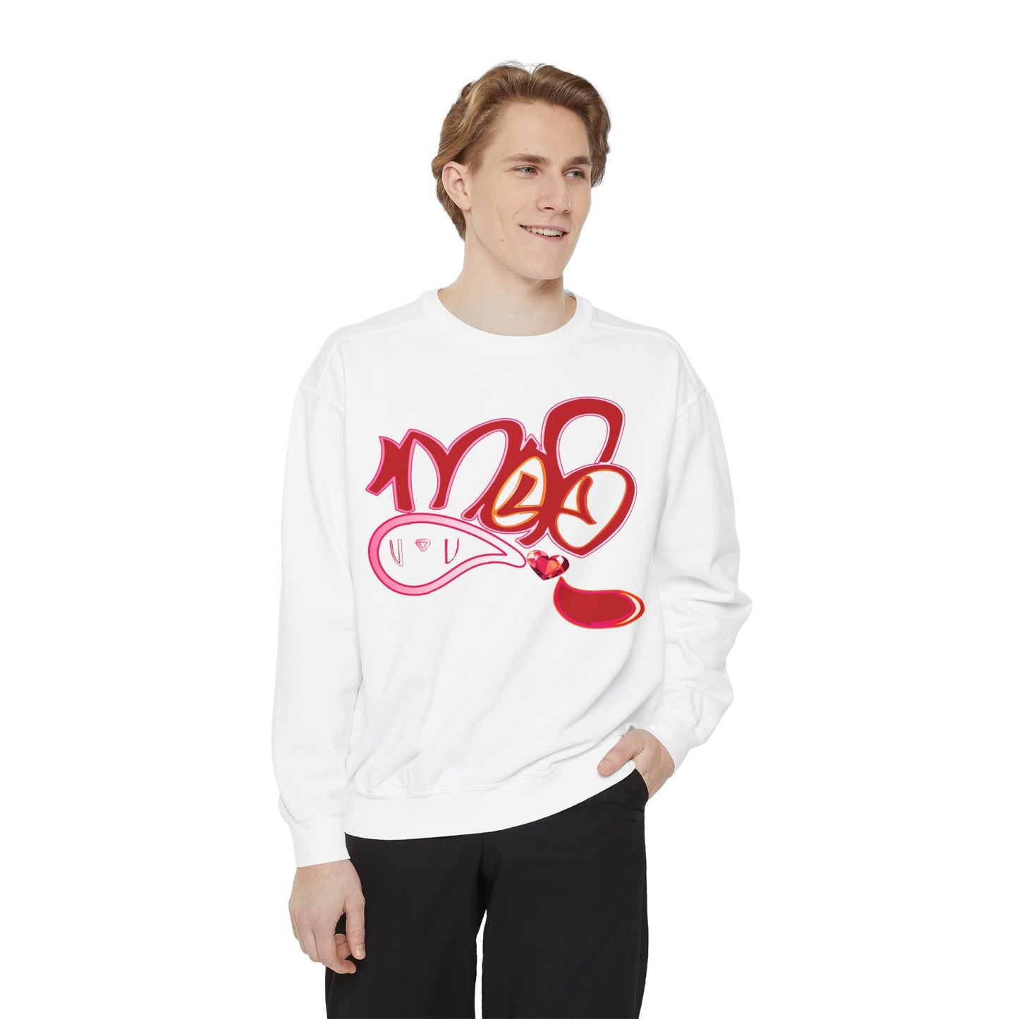mofo gem heart sweatshirt