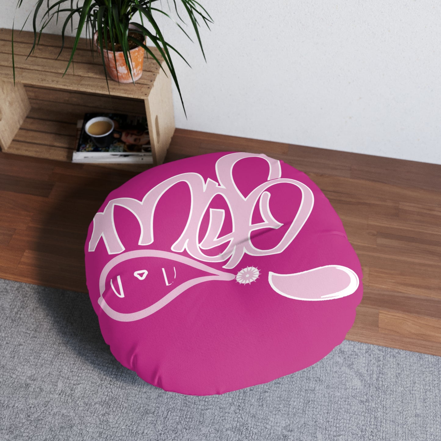 Vibrant Tufted Floor Pillow | Cozy Round Cushion for Home Decor, Bohemian Seating, Kids Room, Yoga Mat