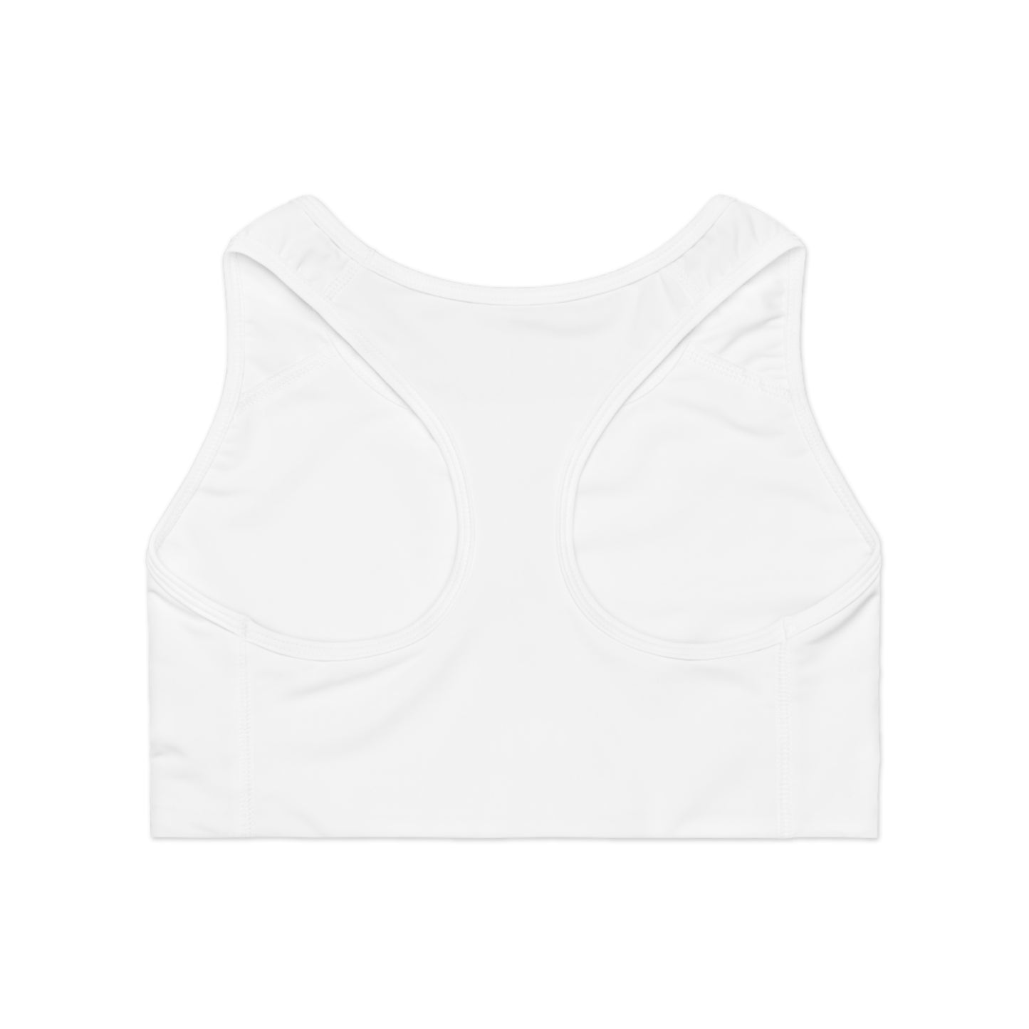 mofo gem heart logo Sports Bra white