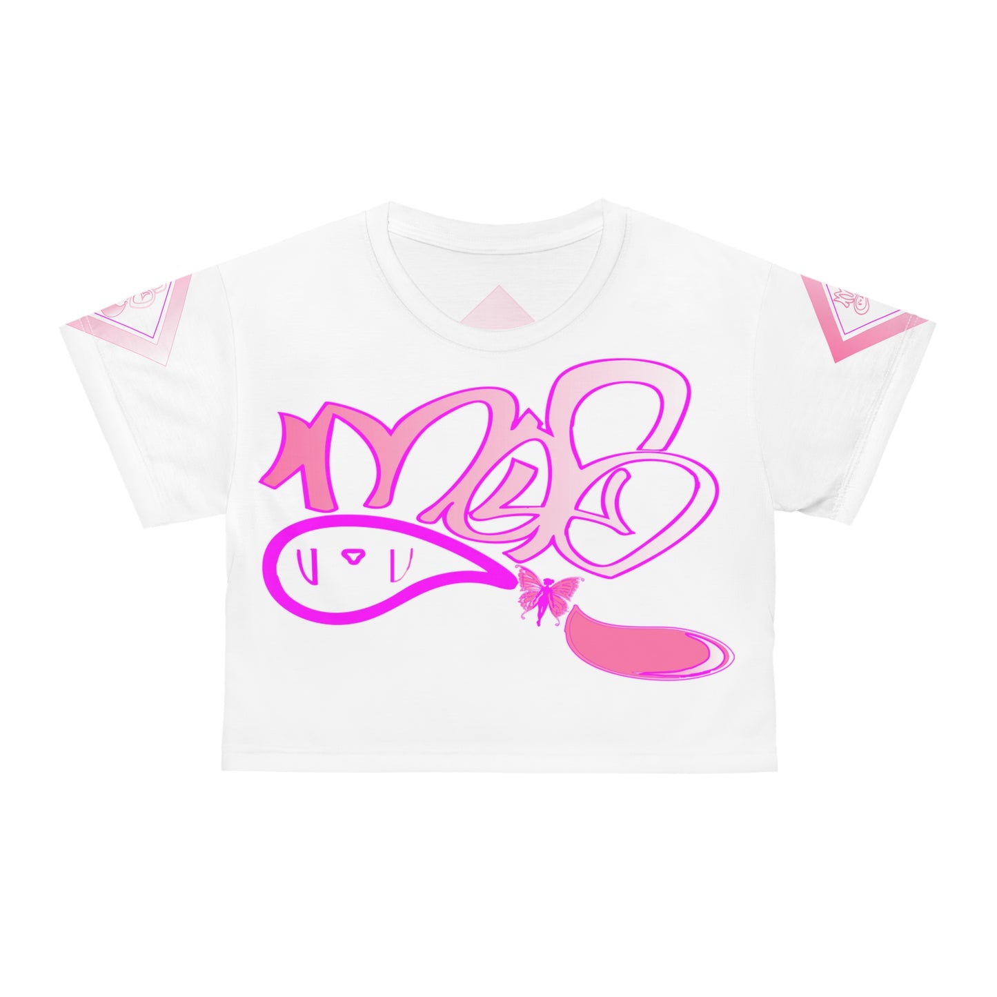 Mofo butterfly fairy diamond combo crop tee