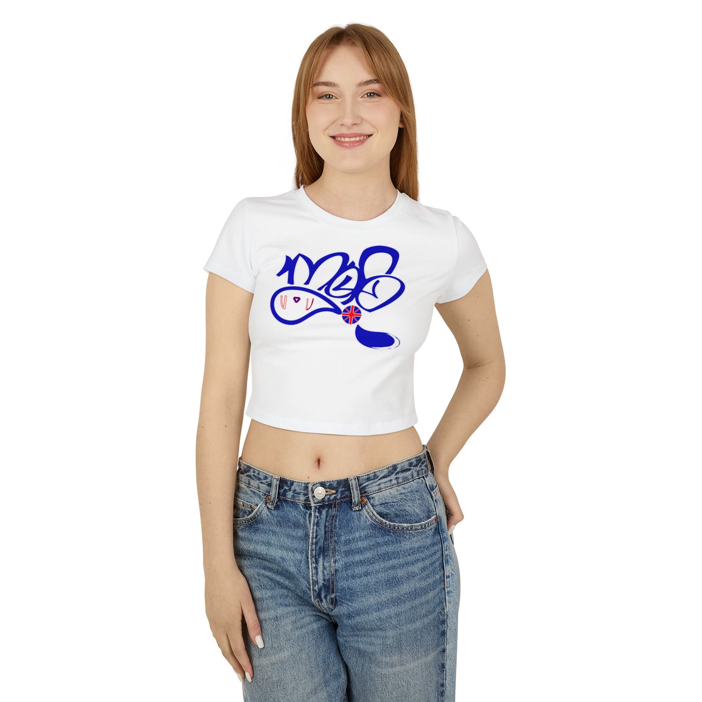 Trendy Women's Baby Tee with Unique Graphic Design, Cute Crop Top for Summer, Casual Wear, Gift for Friends, Stylish Everyday Tee