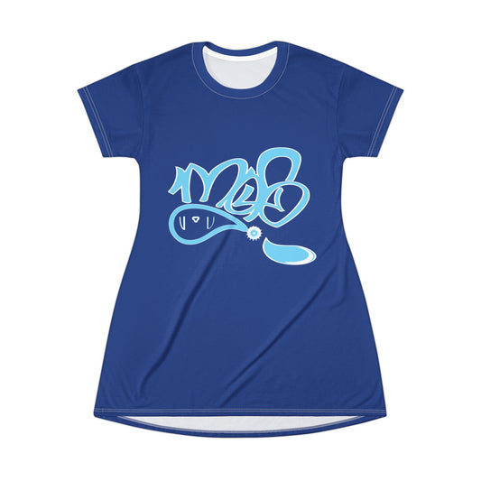 Cool Graffiti T-Shirt Dress, Casual Summer Dress, Streetwear Outfit, Unique Graphic Dress, Trendy Everyday Wear