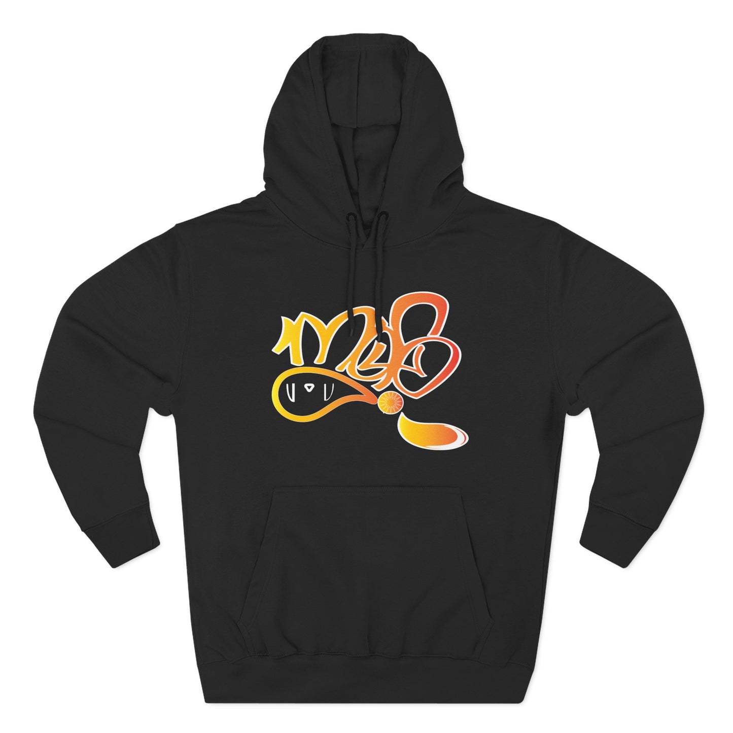 Vibrant Three-Panel Fleece Hoodie, Cozy Streetwear, Graphic Hooded Sweatshirt, Casual Pullover, Perfect for Gifts and Everyday Wear
