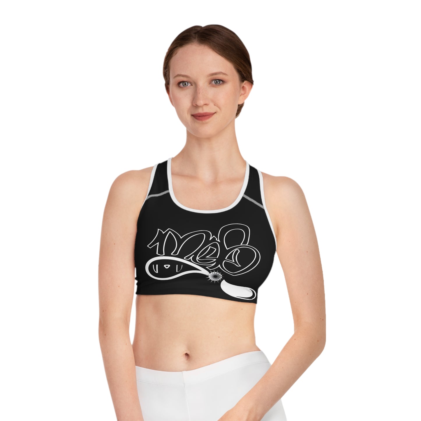 mofo 15star logo sports bra black