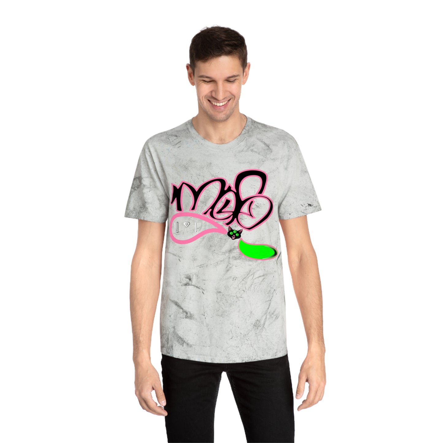 color blast unisex mofo 3 eyed black cat logo