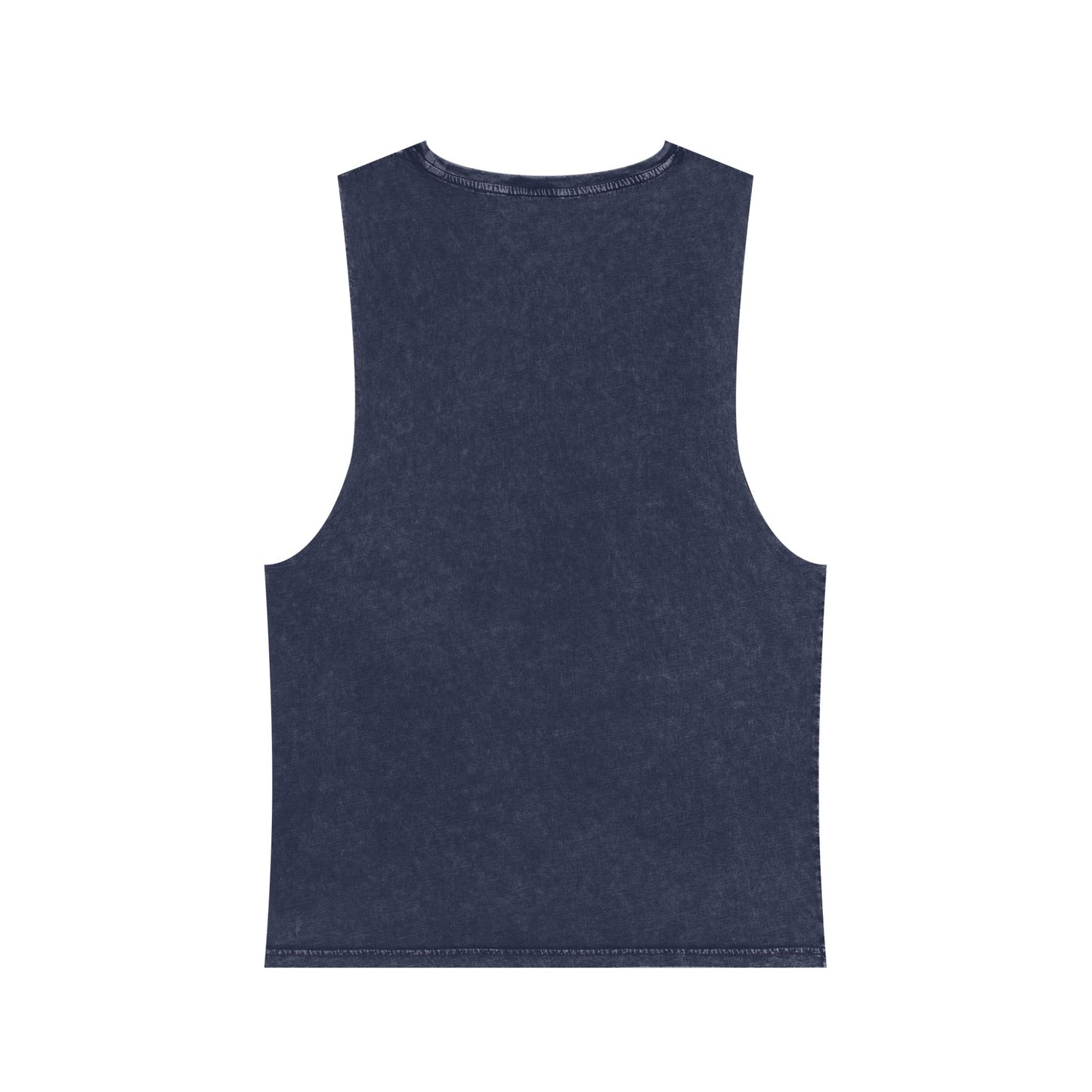 white mofo logo -Stonewash Muscle Tee with White Tag Script