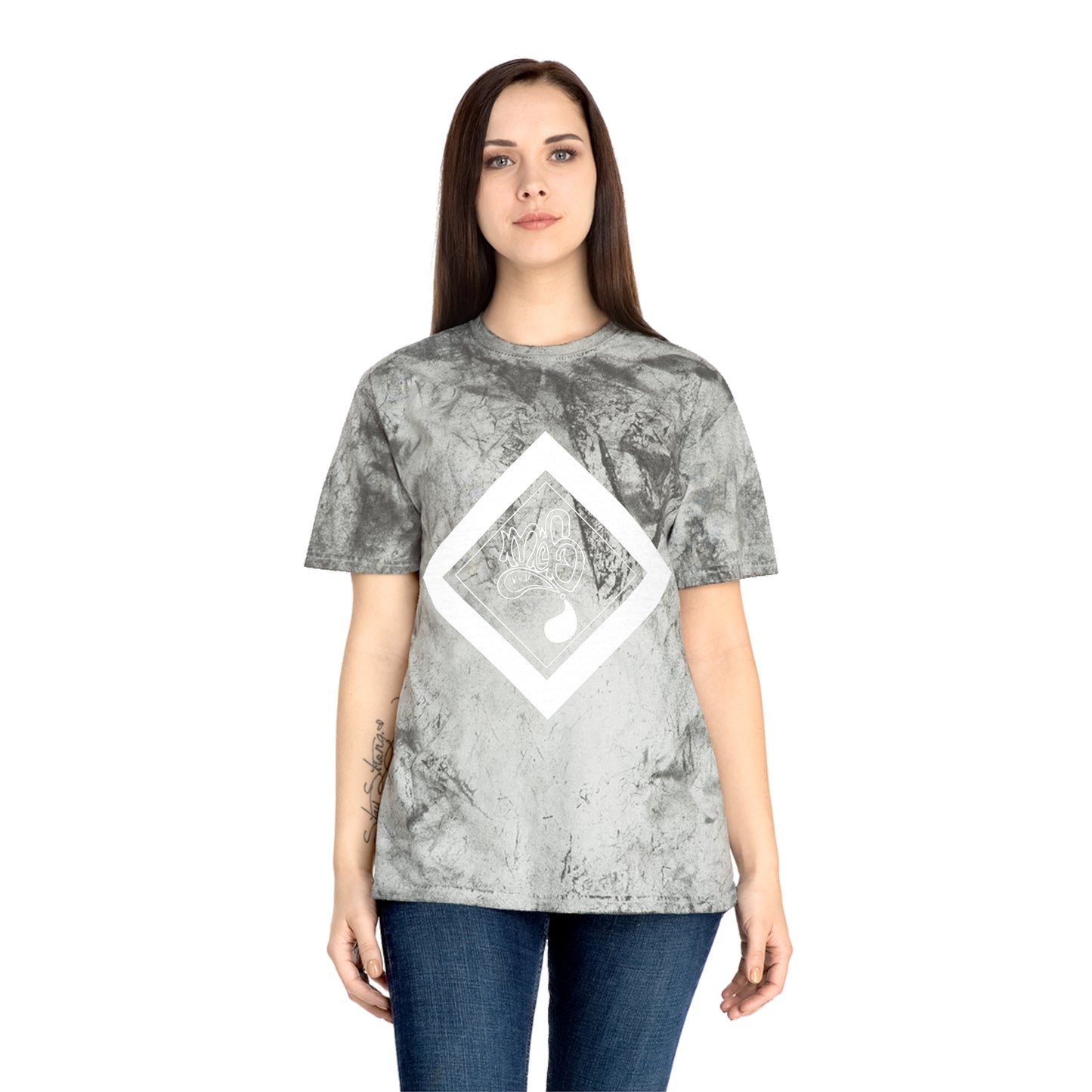 Color Blast unisex diamond mofo logo white