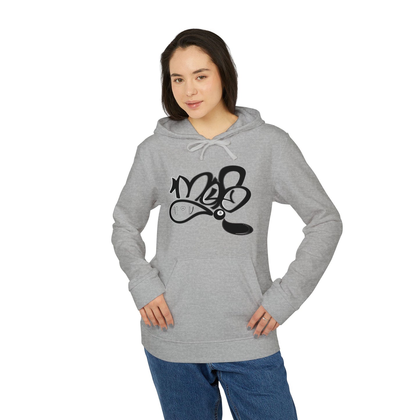 Unisex Fleece Hoodie with Bold Graphic Design